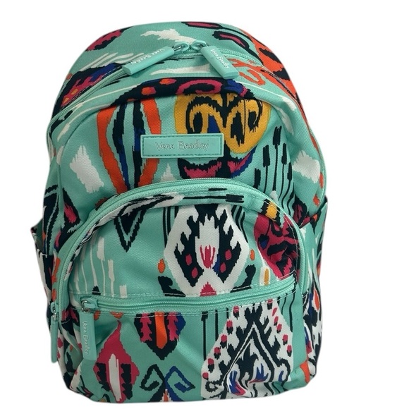 Vera Bradley Lighten Up Green Essential Backpack Pueblo Lighten Up Aztec School - Picture 1 of 15